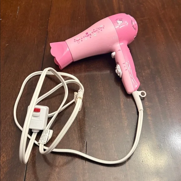Hello Kitty Pink Hair Dryer.  Great shape works great. Older but not used much - Picture 2 of 3